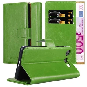 Case for Sony Xperia XZ1 Protection Wallet Cover Magnetic Luxury Book - Picture 1 of 10