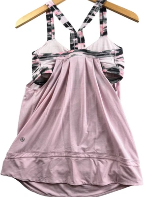 Sujetador Lululemon Rest Less sin mangas/deportivo combo top para mujer talla 6 apenas rosa/camuflaje Foto 1 de 4