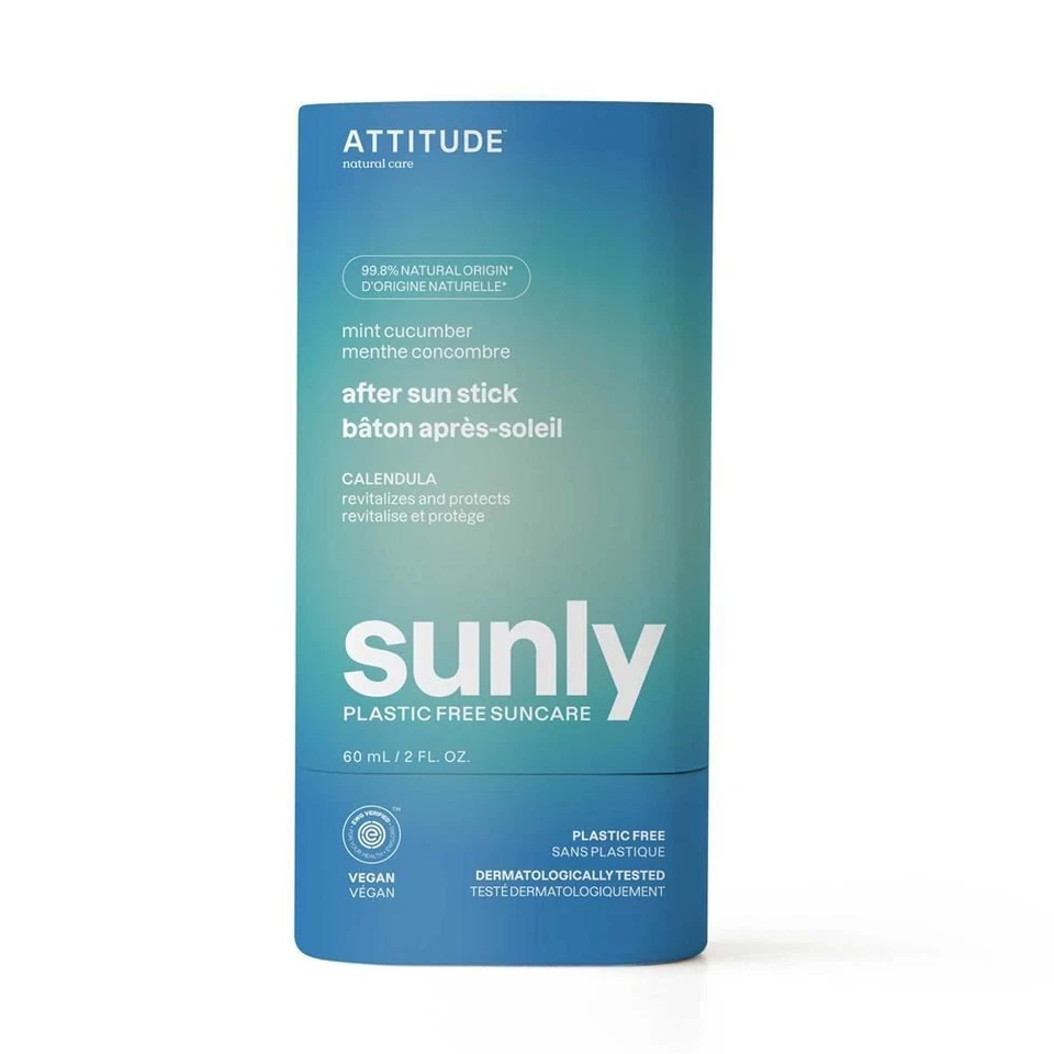 Attitude Sunly - After Sun Stick - Mint & Cucumber - 30 SPF - 60ml - 4 Pack - Image 1 of 1