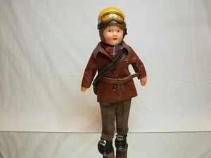 VINTAGE DOLL + SCOOTER HEINKEL BATCH PILOT - H31.0cm - WERBE - EXTREMELY RARE - Imagen 1 de 12