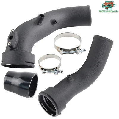 Tubo de carga turbo de admisión de aluminio para BMW N55 N55 M235i M135i 2012-2016 negro Foto 1 de 4