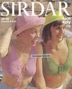 MINI TOPS crochet & knit / 4ply - COPY Ladies pattern - Picture 1 of 1