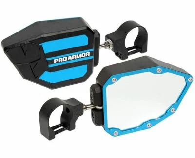 Espelhos separadores Pro Armor visão lateral azul celeste 1,75" Polaris Can-Am universal - Imagem 1 de 2