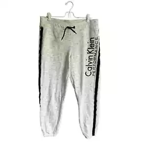 Calvin Klein Damen Hose Gummibund Kordelzug sportlich grau Größe M - Bild 1 von 4