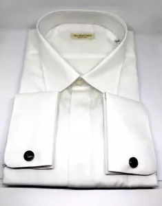 Camicia uomo slim fit BIANCO cerimonia gemelli made in italy shirt gemelli 245 C - Imagen 1 de 4