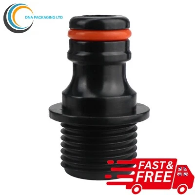 DNA PACKAGING LTD IBC Tank Jerry Can Gardening (0.50 inch) BSP Male to Hoselock Black