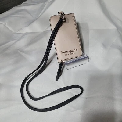 Kate Spade шнурок удостоверение личности/кредитные карты/наличные 2 тона с ремнем молнии - Изображение 1 из 4