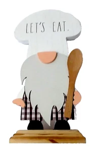 Kitchen GNOME Tabletop LET’S EAT Wooden Sign RAE DUNN By DESIGN STYLES - Bild 1 von 5
