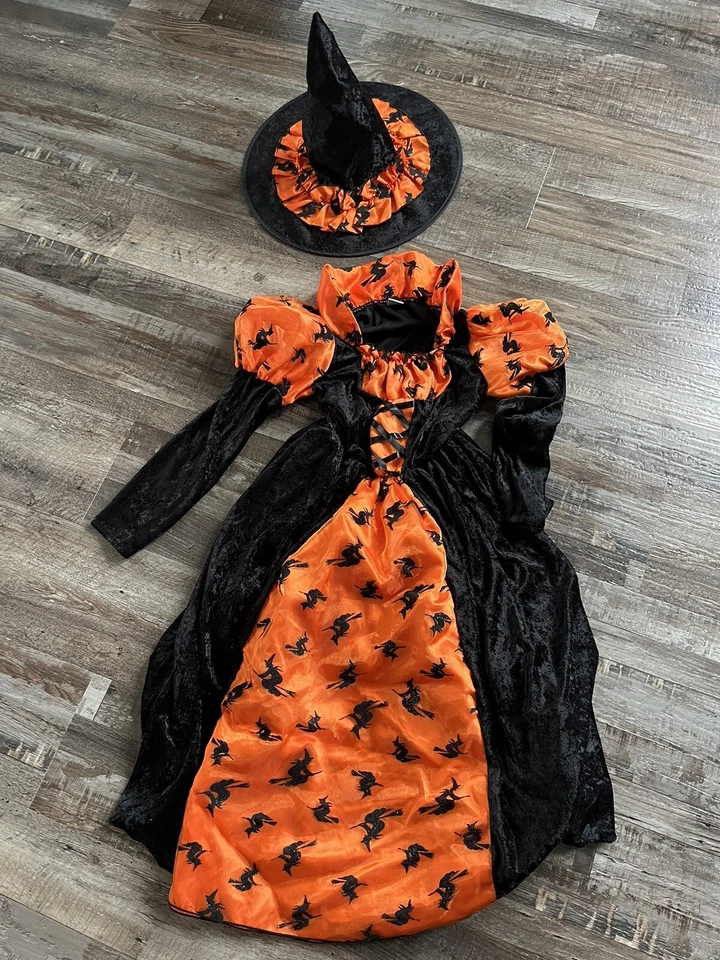 Disfraz de sombrero con aro de brujas de lujo para niñas 7-8 k3 Foto 1 de 4