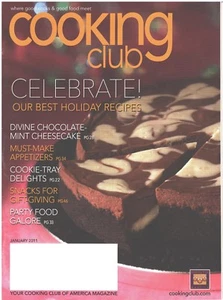 COOKING CLUB Magazine January 2011 Best Holiday Recipes Party Food Galore Gifts - Picture 1 of 1