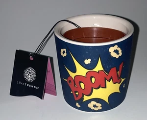 LIVETRENDS 3" h Round Ceramic Plant Holder w/'Flash Sound' Design & Drainage Pot - Picture 1 of 9