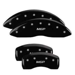 Mgp Caliper Covers 54012Smgpbk Set Of 4 Engraved Front/Rear Silver Characters - Picture 1 of 1