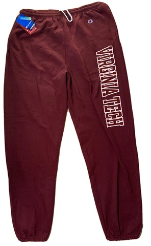 Champion Virginia Tech Hokies Mens Sweatpants Maroon Licensed Size XL NWT Cover