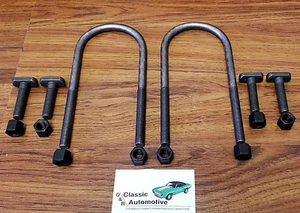 Long Leaf Spring U-Bolts + T Bolts 14pc w/OE type Tall Nuts Camaro Firebird Nova - Picture 1 of 6