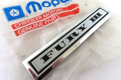 Nuevo de Lote Antiguo OEM Mopar 1967 Plymouth Fury III panel de puerta interior emblema placa de identificación insignia Foto 1 de 4