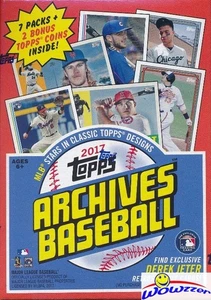 2017 Topps Archives Baseball EXCLUSIVE Blaster Box-2 Coins+DEREK JETER INSERT !! - Picture 1 of 1
