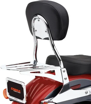 Cobra Chromed Steel Short Round Sissy Bar Harley Softail Standard 00-06 - Image 1 of 4