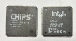 Circuitos integrados Intel SB82371SB y chips F65548A - Imagen 1 de 2