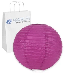 5 pcs 12" inch Chinese Paper Lantern - Fuchsia - Wedding Party Event qf - Imagen 1 de 6