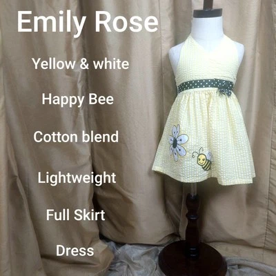 Vestido Emily Rose Amarillo y Blanco Happy Bee Talla 12 Mos. Foto 1 de 4