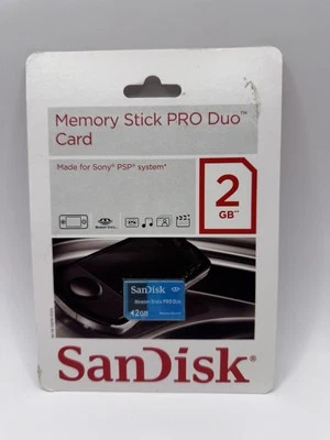 SanDisk Flash Memory Card 2GB MS Pro Duo Memory Stick Pro Duo - Magic Gate PSP - Image 1 of 3