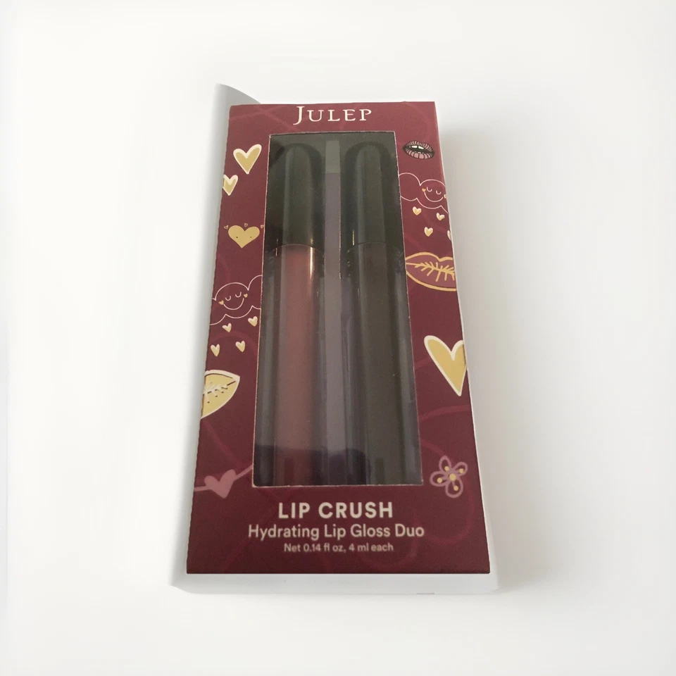 2 piezas Nuevo Julep Lip Crush Brillo Labial Hidratante Duo Tamaño Completo Foto 1 de 1
