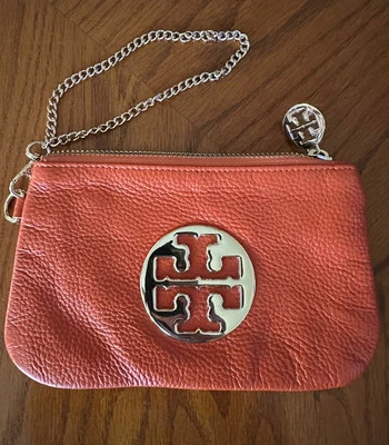Orange Tory Burch Wristlet With Chain - Image 1 of 4