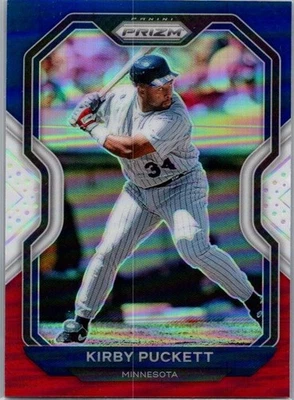2021 Panini Prizm - Tier III Kirby Puckett #228 Red White & Blue Prizm - Image 1 of 2