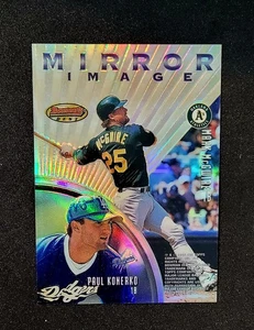 1997 Bowman's Best #MI7 Mirror Refractor - McGwire / Konerko / Palmeiro / Helton - Picture 1 of 2