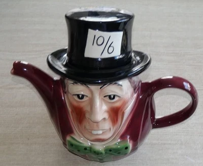 Винтажный чайник Staffordshire Tony Wood Alice In Wonderland The Mad Hatter с крышкой - Изображение 1 из 4