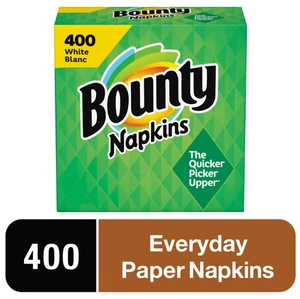 Napkins, White, 2-Ply, 400-Count - Picture 1 of 6