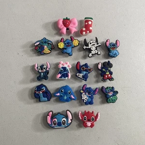 Disney's Lilo and Stitch Theme Jibbitz Shoe Charms Lot of 14 for Crocs + 2 Bonus - Picture 1 of 3