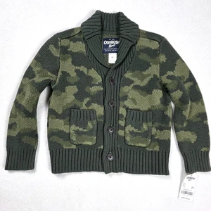 Cárdigan Suéter OshKosh B'Gosh Juvenil Talla 3T Verde Camuflaje Nuevo Con Etiquetas - Imagen 1 de 12