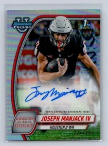 2024 Bowman U Chrome #PA-JMN Joseph Manjack IV - Refractor Auto 224/299 - Houston - Bild 1 von 2