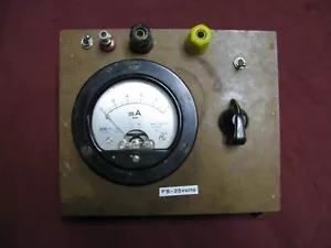 Vintage Watanabe M0-25 0-1 Ma Meter CB Schinken Projekt Teile Amperemeter geprüft funktionsfähig - Bild 1 von 7
