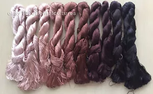 10bundles 100%real natural mulberry silk,hand-dyed embroidery silk floss/threads - Picture 1 of 12