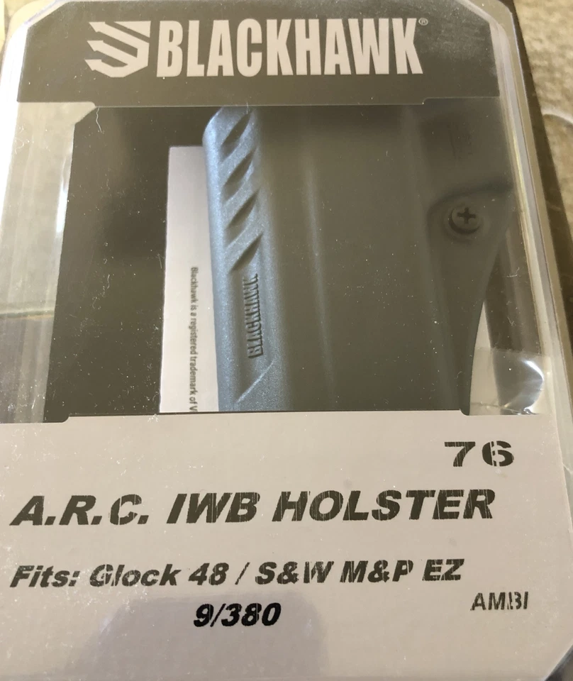 BLACKHAWK Appendix Reversible Carry IWB Glock 48/ S&W M&P EZ 9/380 Ambi Size 76 - Image 1 of 1