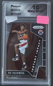 2019-20 Panini Prizm Instant Impact Prizm #8 Rui Hachimura (RC) GRADED 10 GEM b3