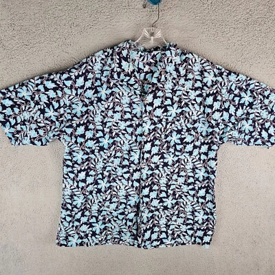 Vintage Jantzen Hawaiano Retro Abotonado SS Floral Talla XL Cuello Grande XL Foto 1 de 4
