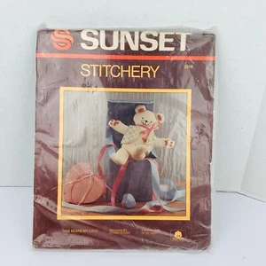 "This Bears My Love" ©1984 Sunset Stitchery Kit # 2886 10½" High  Sew Teddy Bear - Picture 1 of 8