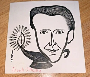Caricatura anni '50 FRANK O'MALLEY di P. K. Watters Univ of NOTRE DAME Professore - Foto 1 di 4