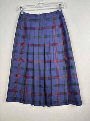 Liz Claiborne Skirt Women’s 6 Purple Plaid A-Line Wrap Wool Blend Vintage 3879 - Изображение 1 из 4
