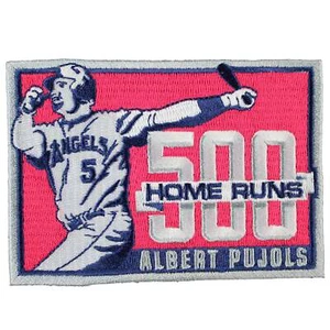 2014 Albert Pujols 500TH Career Home Runs Los Angeles Angels Jersey Patch MLB - Picture 1 of 1