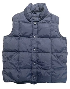 LANDS END Youth Childs Puffer Vest Goosedown NAVY BLUE Size M 5-6 Quilted - Picture 1 of 7