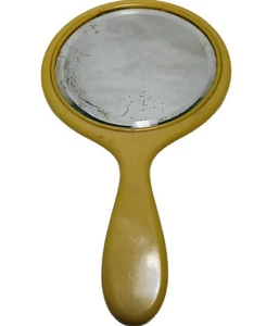 Specchio vintage in celluloide a mano bordo smussato antico comò vetrina raro - Foto 1 di 9