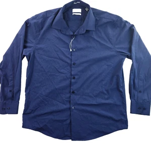 Lucky Brand Button Up Hemd Herren L ( 16-16 1/2 32/33 ) Navy Fit 4-Wege Stretch - Bild 1 von 5