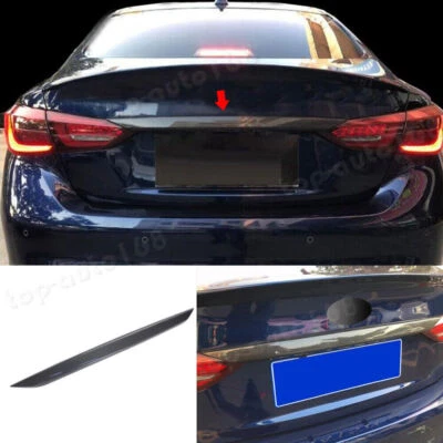 Tapa de maletero de puerta trasera de fibra de carbono moldura cubierta moldura para Infiniti Q50 2019-2023 Foto 1 de 4