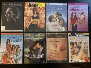 Lot of 8 Romance/ Chick Flick DVD's/ Movies (Phantom Thread, Honey) - Picture 1 of 3