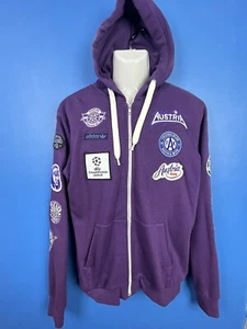 Austria Wein fan-made purple hoody with lots of patches medium - Picture 1 of 12