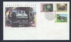 1994 CHRISTMAS ISLAND STEAM LOCOMOTIVES DECIMAL STAMP FIRST DAY COVER #2898 - Picture 1 of 1